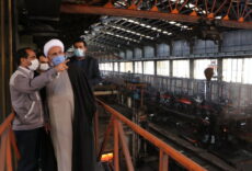 بازدید حجت الاسلام پژمان فر از کارخانه فولاد